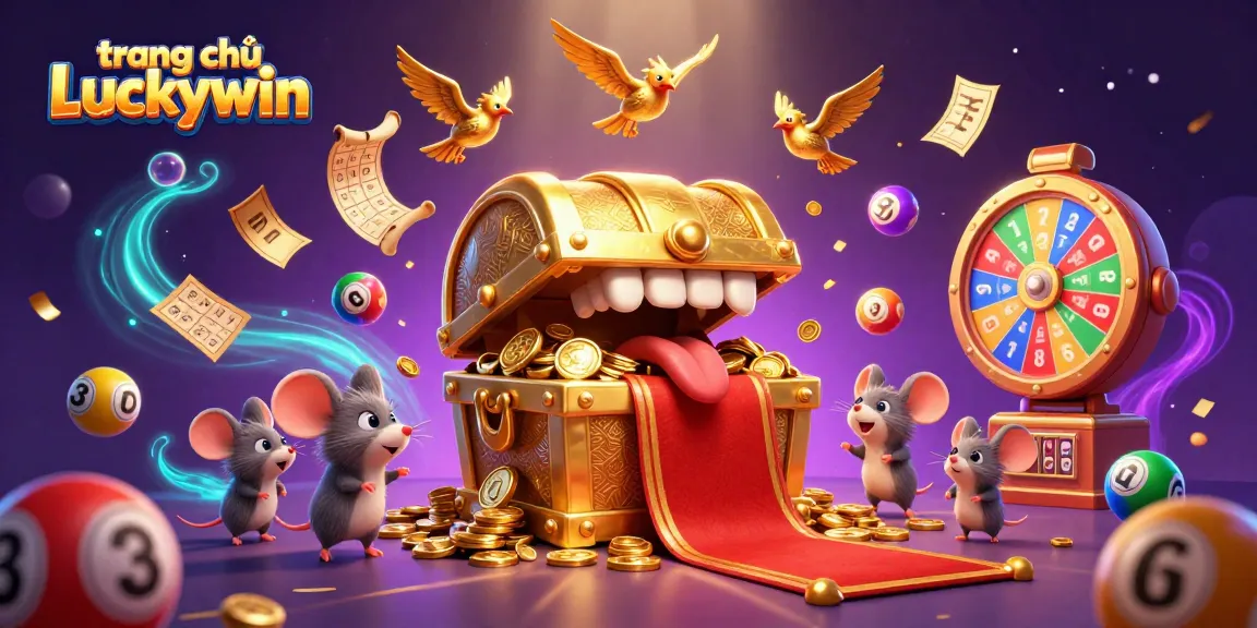 Experience the thrill of trang chủ Luckywin with colorful lottery balls and vibrant prize elements.