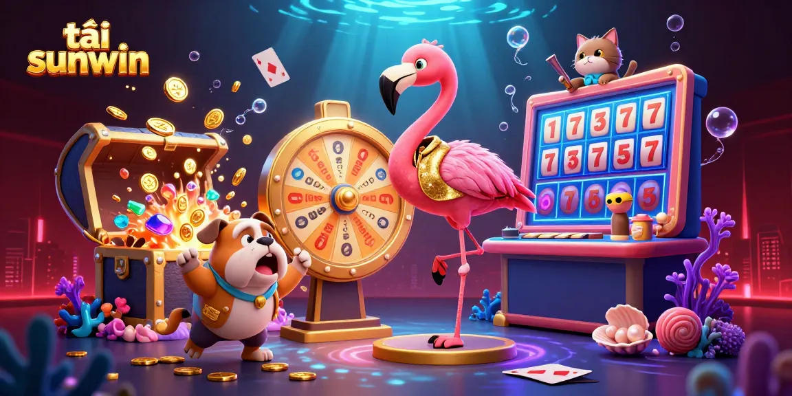 Spin to win big with tải sunwin in this exciting 3D gambling scene featuring colorful characters!