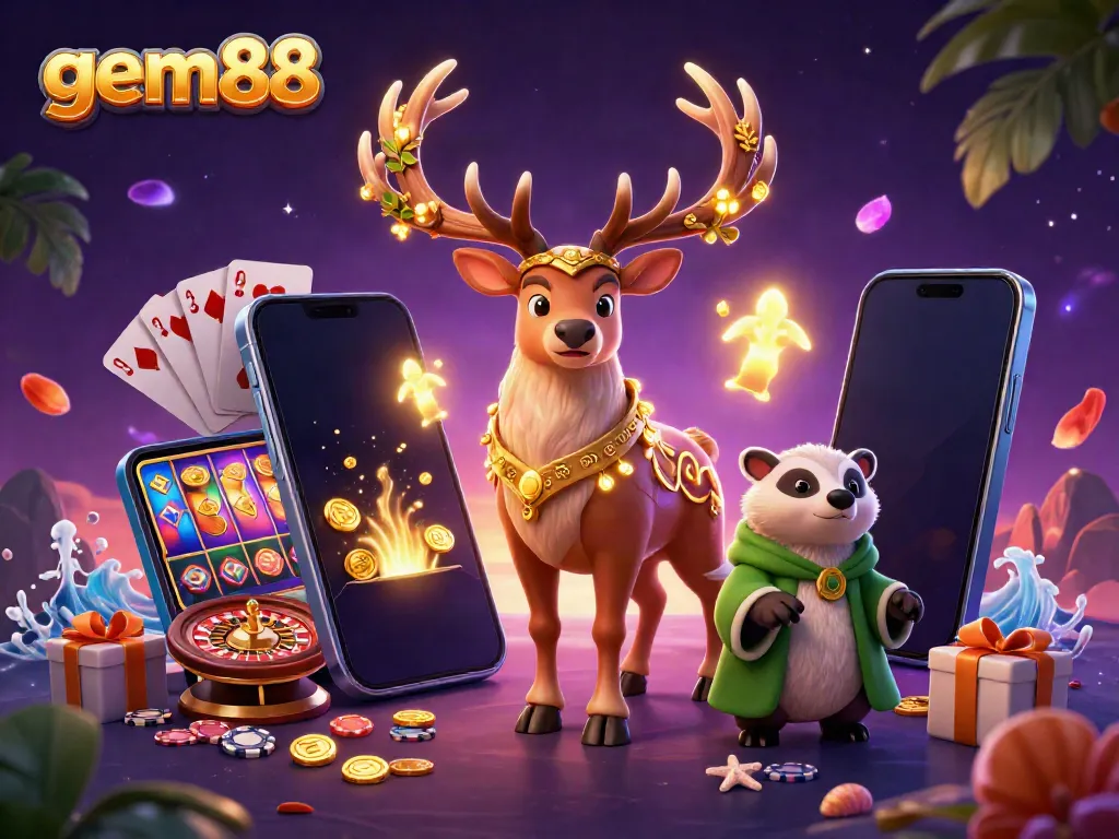 Win big with gem88’s exciting games and vibrant atmosphere in this captivating casino scene.