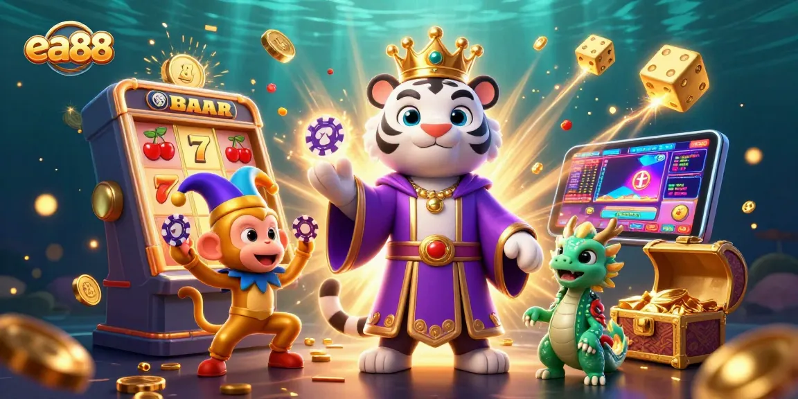 ea88 players enjoying vibrant slots and jackpots in a stunning underwater casino scene