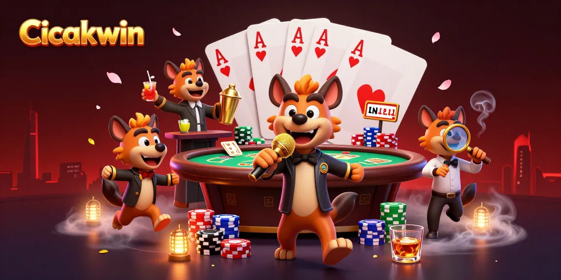 Cicakwin showcases an exciting comedy casino scene with hyenas as the main characters engaging in thrilling comedic entertainment.