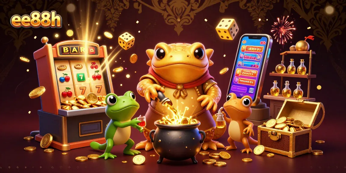 Engage with the magical world of ee88h as the golden salamander transforms metals into coins amidst a jackpot explosion.