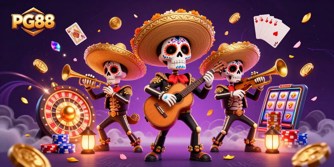 Experience thrilling gameplay at PG88 with a vibrant mariachi band amidst cascading riches.