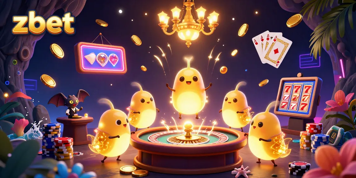 Experience the excitement of zbet with glowing casino creatures and vibrant gameplay elements.