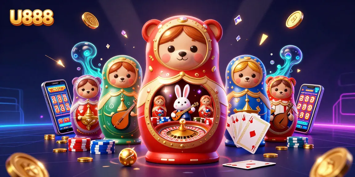 U888 players enjoying a lively casino scene featuring colorful characters and vibrant game elements