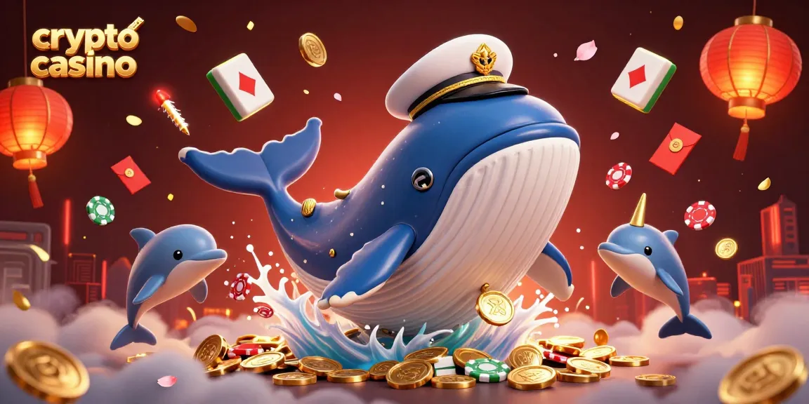 Jouez sur un casino crypto avec des pièces en or, des créatures marines et des éléments de jeu captivants.