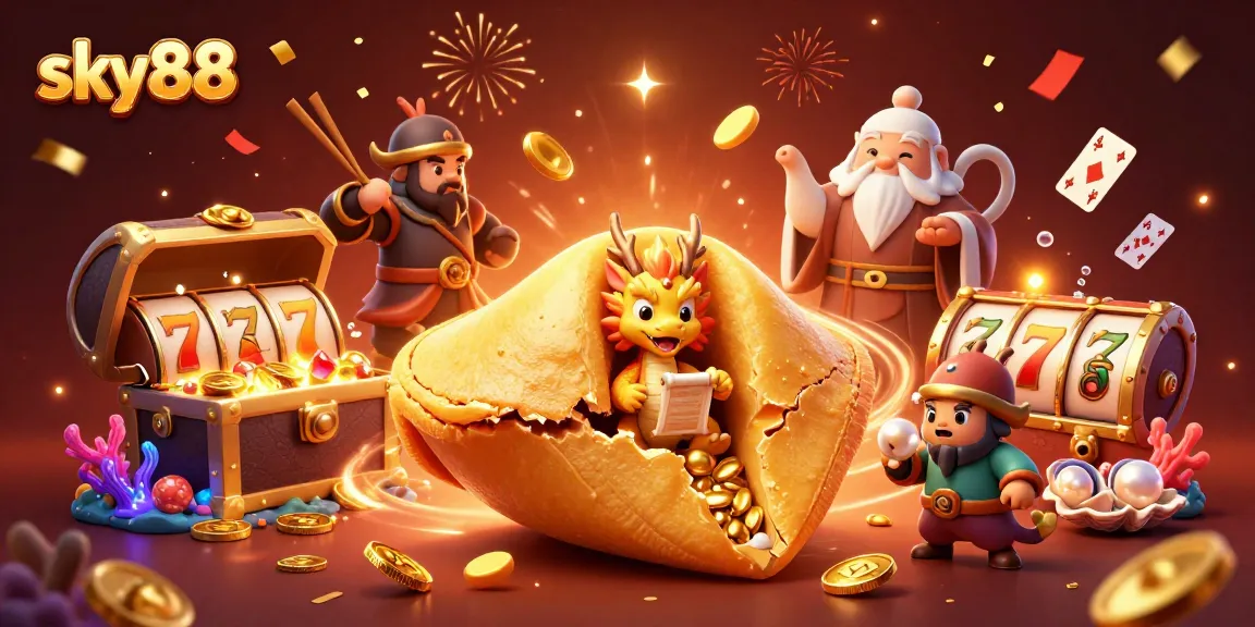 Experience thrilling gameplay with sky88's colorful slot reels and wise dragon fortune.