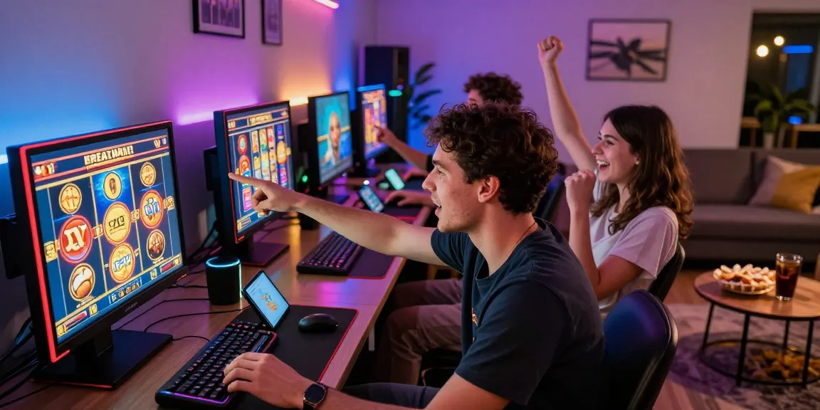 Excited players enjoying online slot gaming without deposit minimal.