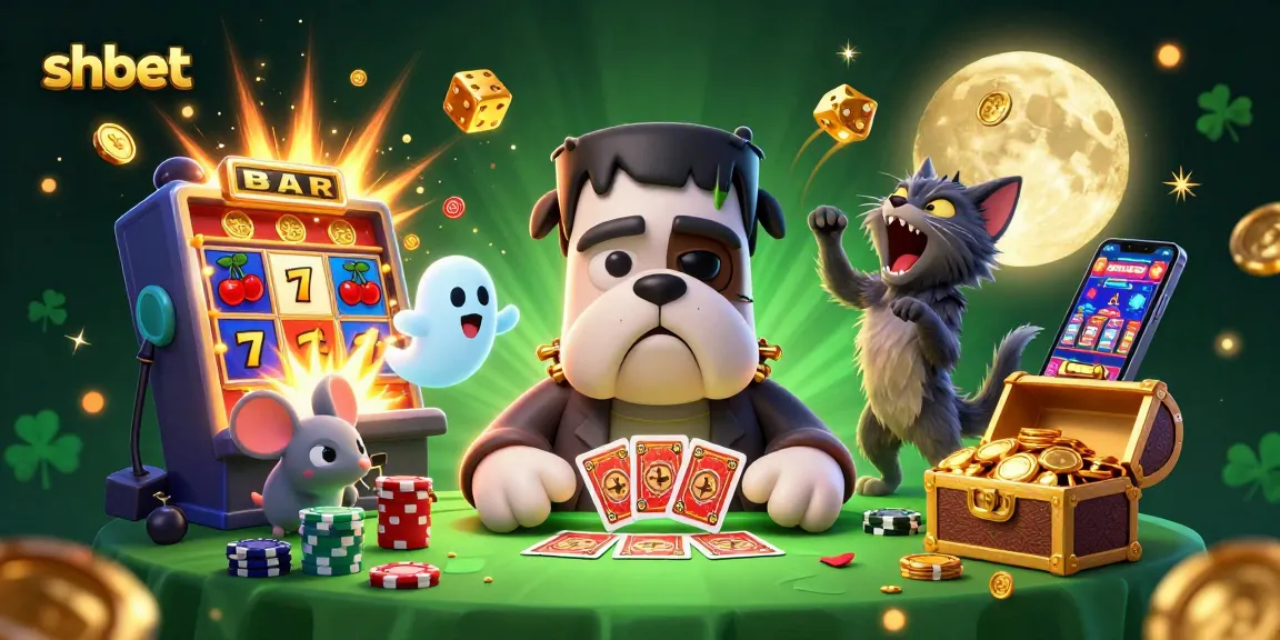 Experience shbet's thrilling slots with a lively 3D cartoon scene full of action.