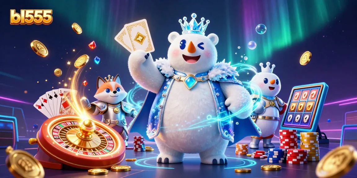 Spin to win with the bl555 online casino, featuring magical characters and rich casino elements.