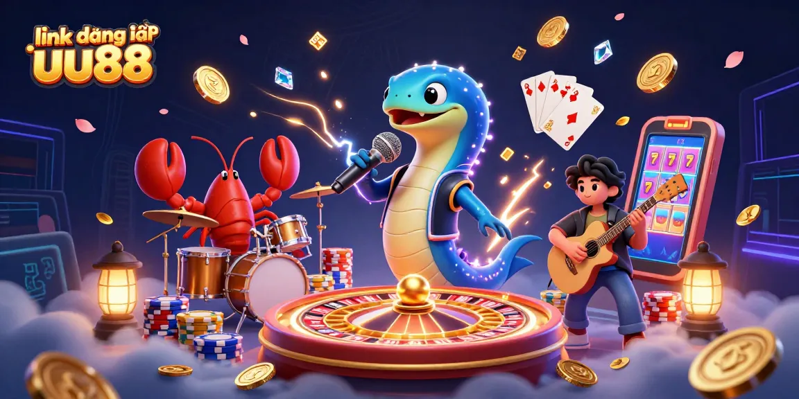 Catch the action with link đăng nhập uu88 at the lively underwater casino featuring vibrant 3D characters.