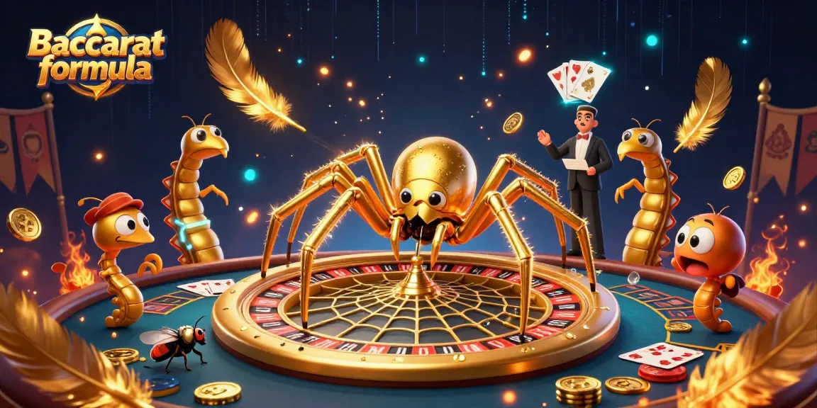 Engage with the Baccarat formula in a thrilling casino scene featuring unique characters and rich details.