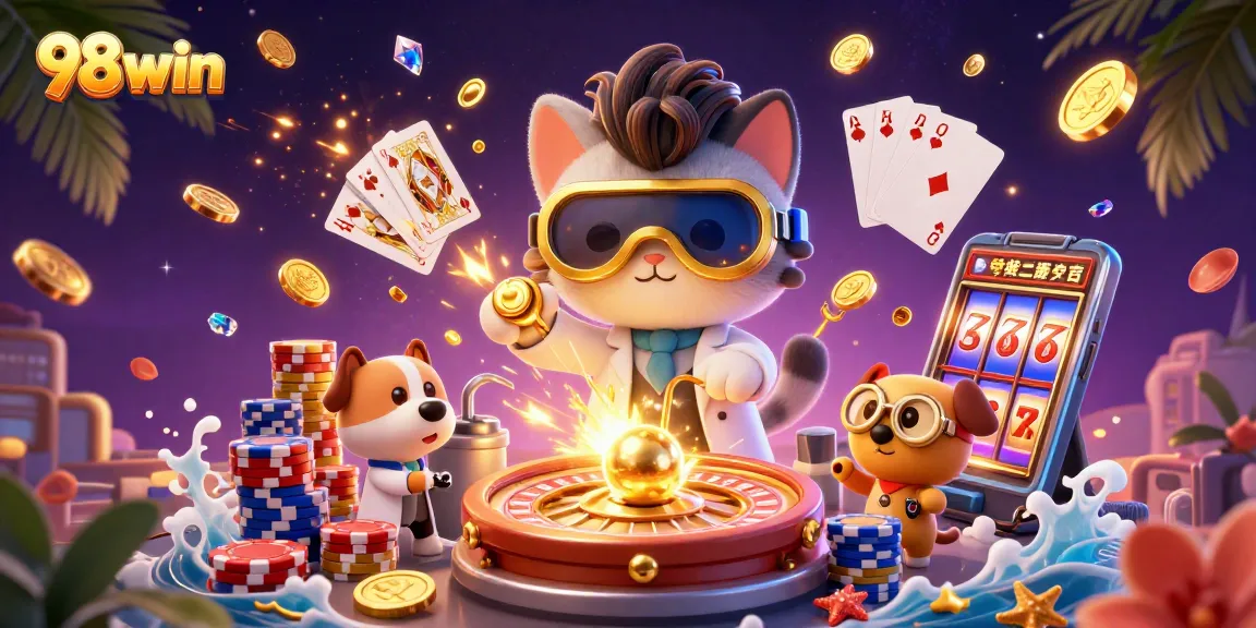 Experience exciting gaming moments with 98win's captivating casino action and vibrant visuals.