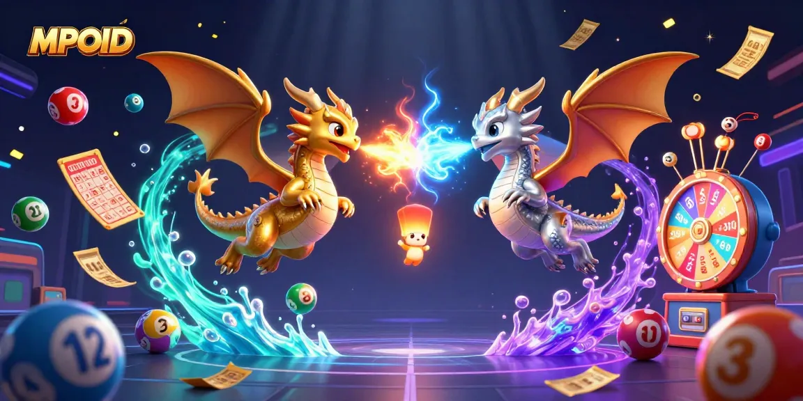 MPOID features vibrant lottery elements and dragons in an exciting casino scene.