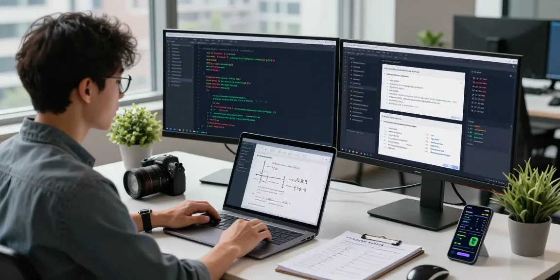 libertyswap digital finance workspace with developer analyzing blockchain code and crypto analytics