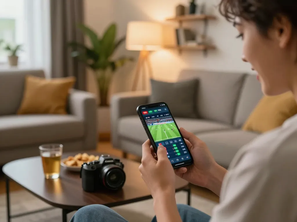 Engaging sports betting moment on smartphone showcasing 7m-7m live odds for soccer