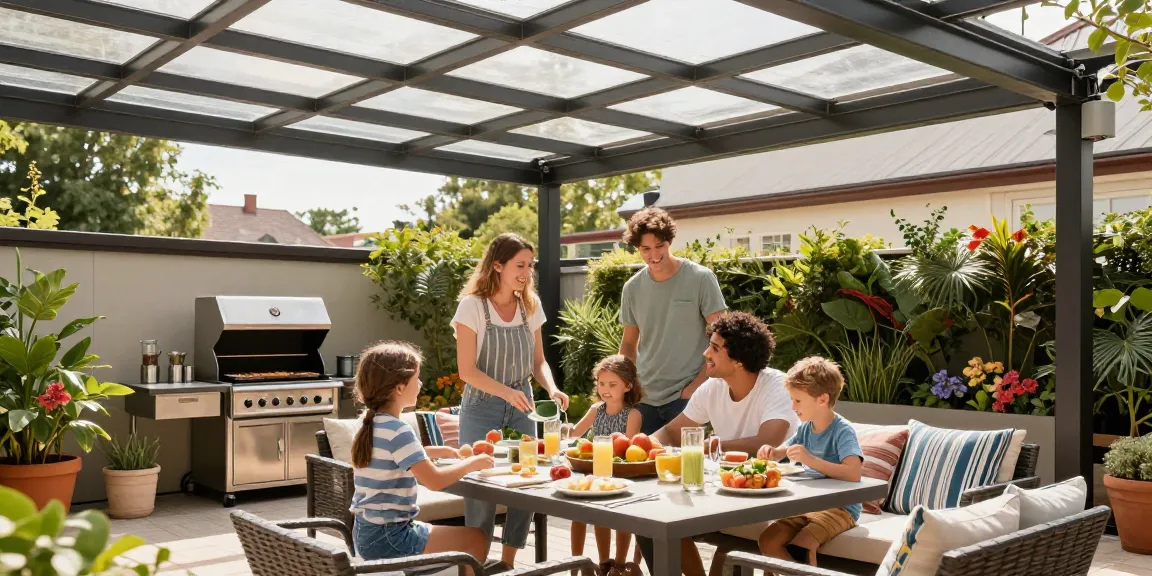 Terrassenüberdachungen für stilvolle Gartenpartys und Familienzeit.