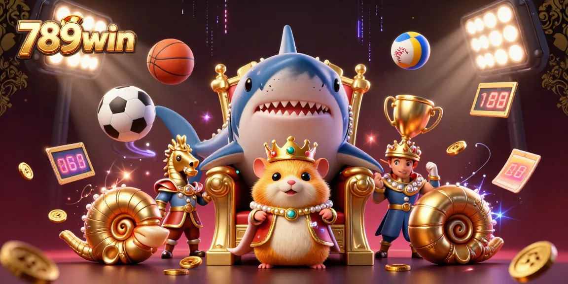 Engage with exhilarating sports action at 789win featuring a golden hamster king and dynamic elements.