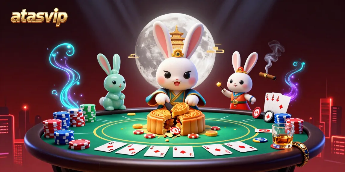 Engage with exciting casino action at atasvip featuring poker chips, lively characters, and dynamic gaming elements.