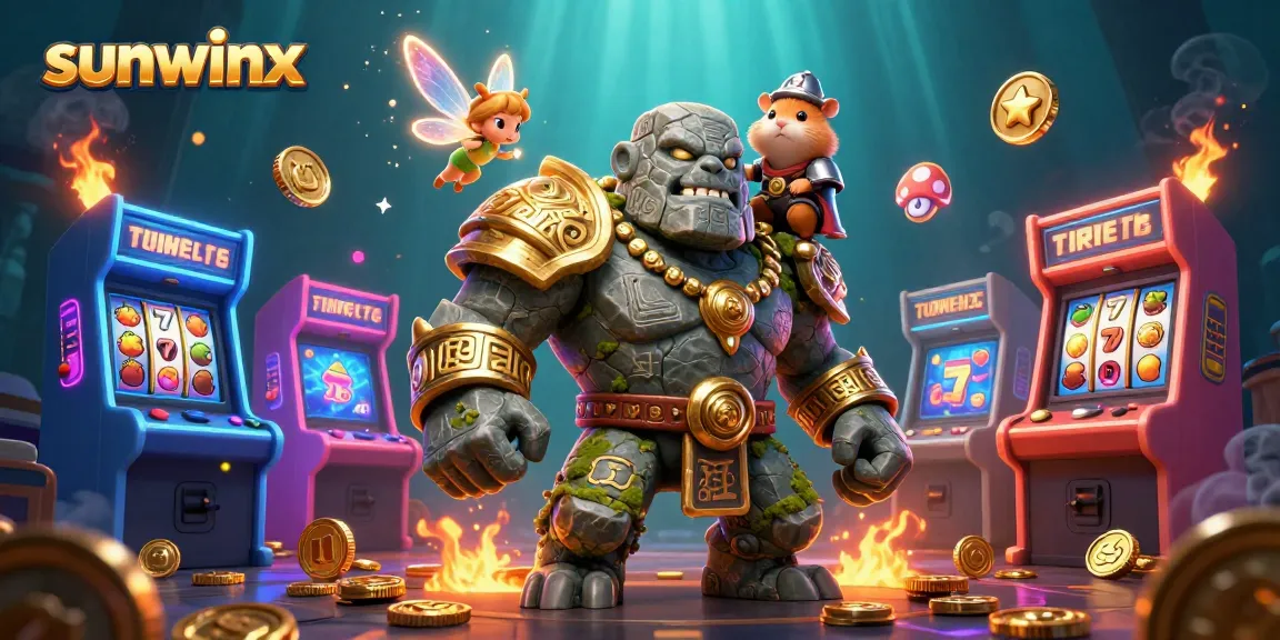 Experience thrilling casino games at sunwinx with magical characters emphasizing luck and excitement.