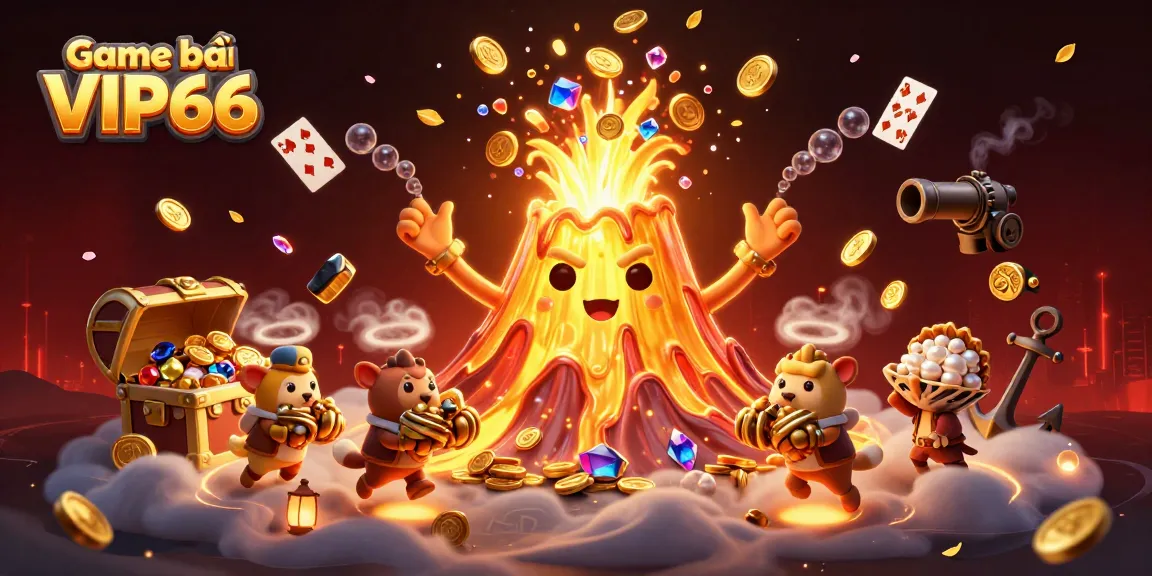 Experience thrilling gameplay with Game bài VIP66 and vibrant treasure elements in this captivating scene.