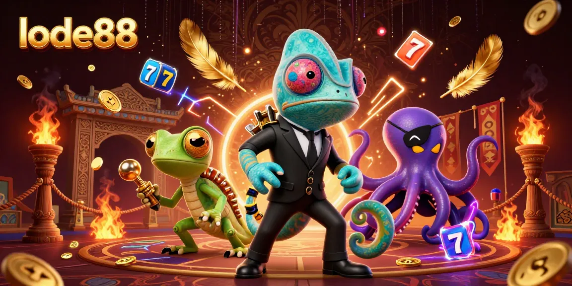 Join the action at lode88 with the secret agent chameleon and golden gadgets in an exciting betting scene.