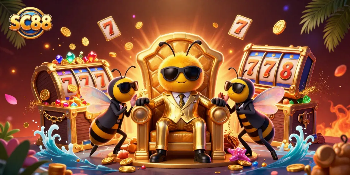 Engage SC88 slot games with vibrant 3D elements and dynamic characters in an exciting casino atmosphere.