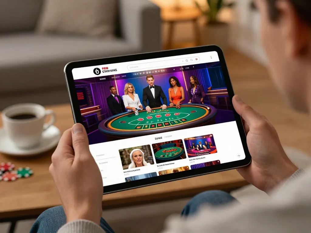 Engaging gaming session with RR88 showcasing live dealer blackjack on tablet for responsible gambling.