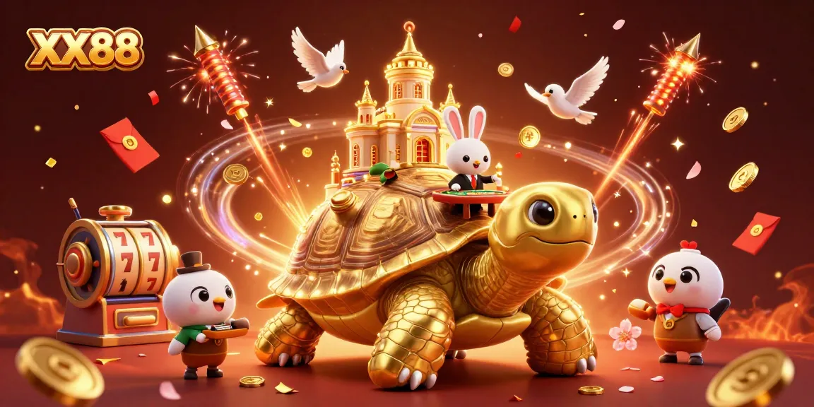 Experience thrilling gaming with XX88's vibrant casino illustration showcasing dynamic characters.
