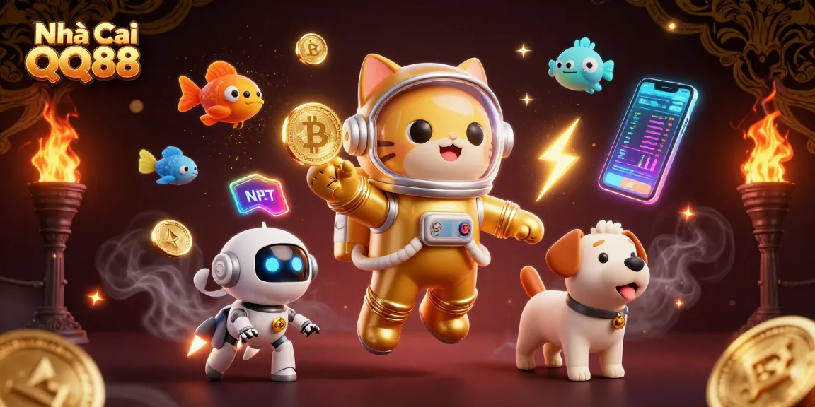 Engage with thrilling bets at Nhà Cái QQ88, showcasing vibrant gaming elements in an interactive casino scene.