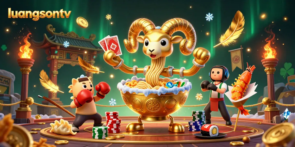 Experience thrilling action with luongsontv's lively gambling scene featuring unique 3D characters and casino elements.