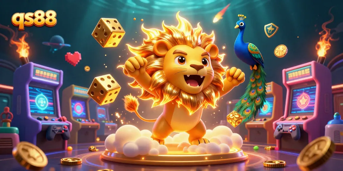 Experience the thrill of qs88 with a vibrant 3D casino scene highlighting engaging games and exciting elements.