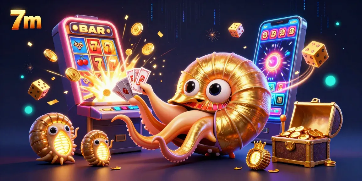 Engaging 7m visuals of a giant nautilus roulette wheel and vibrant casino action scene.