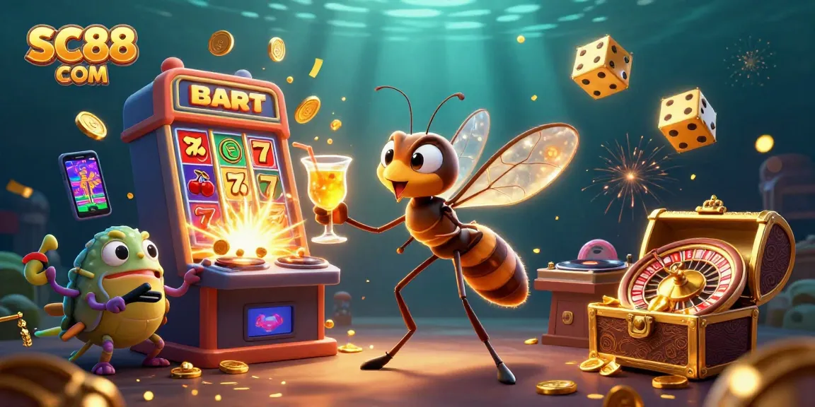 Experience thrilling gameplay moments with SC88 COM as casino characters come to life in a vibrant 3D scene.