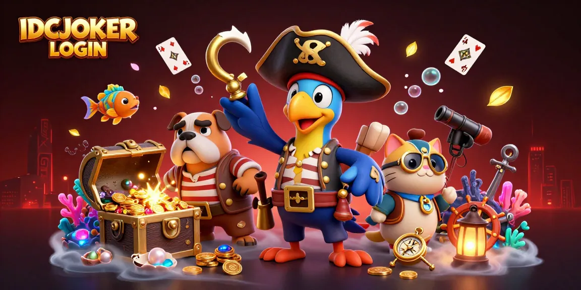 Engage with IDCJOKER LOGIN to explore vibrant gambling adventures featuring 3D cartoon characters and gaming elements.