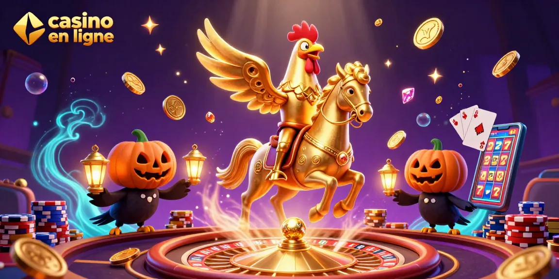 Jouez au casino en ligne remplis de pièces d'or et de jets colorés avec des personnages amusants