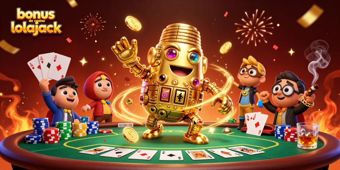 Experience the excitement with the bonus de casino lolajack in this vibrant 3D casino illustration.