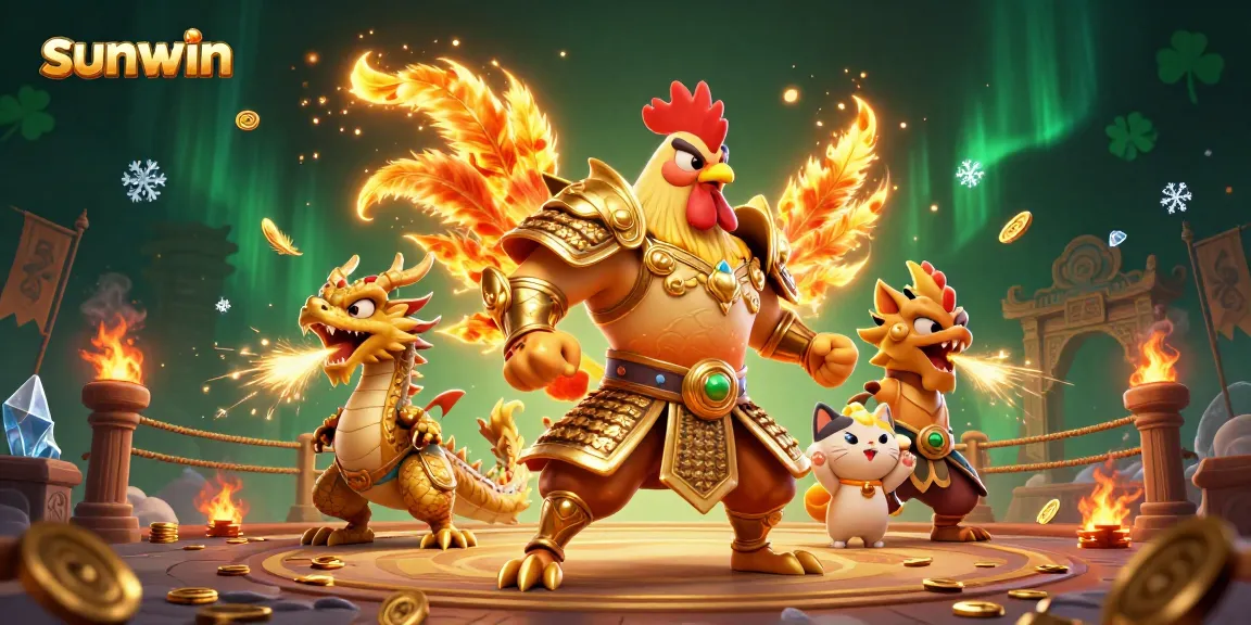Engage with dynamic gameplay at sunwin with fighting characters and vibrant casino elements