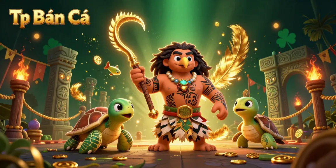 Experience the thrill of Tp Bắn Cá with a dazzling 3D pirate scene, filled with colorful characters and game elements.